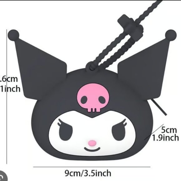 Kuromi small zip coin purse or bag, silicone material, hello kitty, and friends - Picture 1 of 4